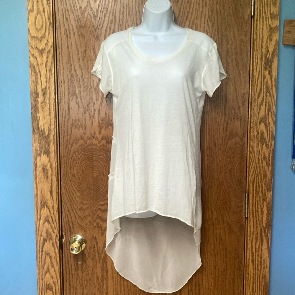 Lightweight Ecru Hi Lo Tunic